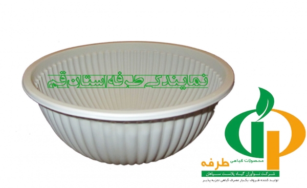 کاسه صدفی 1000 سی سی گیاهی طرفه